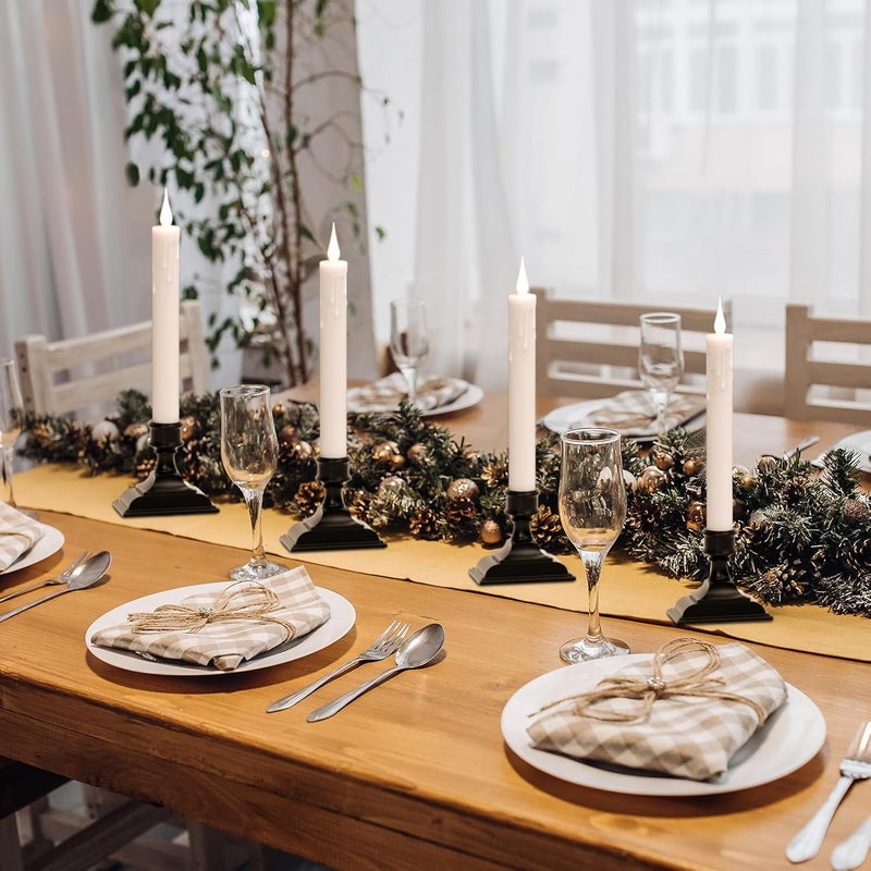 DRomance Flameless Window Candles with Remote Timer, 4 Pack White LED Flickering, Dripping Wax Effect, Suction Cups Included - Image 2